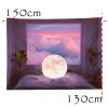 Purple Warm Clouds Wall Art Backdrop Tapestry Bedroom Dorm Bedside Wall Fake Window Tapestry Decor,59x51 inch