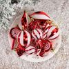 14pcs/box Christmas Ball Ornaments Red Candy Cane Xmas Tree Hanging Pendants Navidad New Year Home Decorations 2024