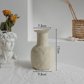 Simplicity Ceramic Vase Dry Flower Arrangement Home Decoration Ornament Living Room Display Art Vases (Option: G)