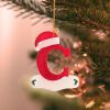 A-Z Cartoon Christmas Hat Letters Acrylic Pendants for Xmas Tree Merry Christmas Decoration for Home Navidad Natal Noel