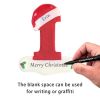 A-Z Cartoon Christmas Hat Letters Acrylic Pendants for Xmas Tree Merry Christmas Decoration for Home Navidad Natal Noel