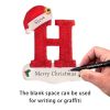 A-Z Cartoon Christmas Hat Letters Acrylic Pendants for Xmas Tree Merry Christmas Decoration for Home Navidad Natal Noel