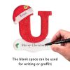 A-Z Cartoon Christmas Hat Letters Acrylic Pendants for Xmas Tree Merry Christmas Decoration for Home Navidad Natal Noel