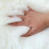 38cm Snowy White Christmas Tree Skirt Plush Faux Fur Xmas Trees Carpet Mat Ornaments For 2024 New Year Home Party Decoration